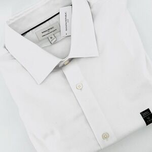 Banana Republic Men's XL Tall White Short Sleeve Button Down Shirt Slim Fit NEW